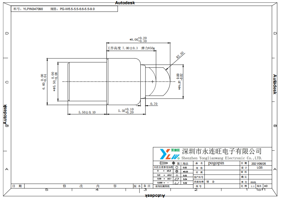 大電流彈簧針插圖